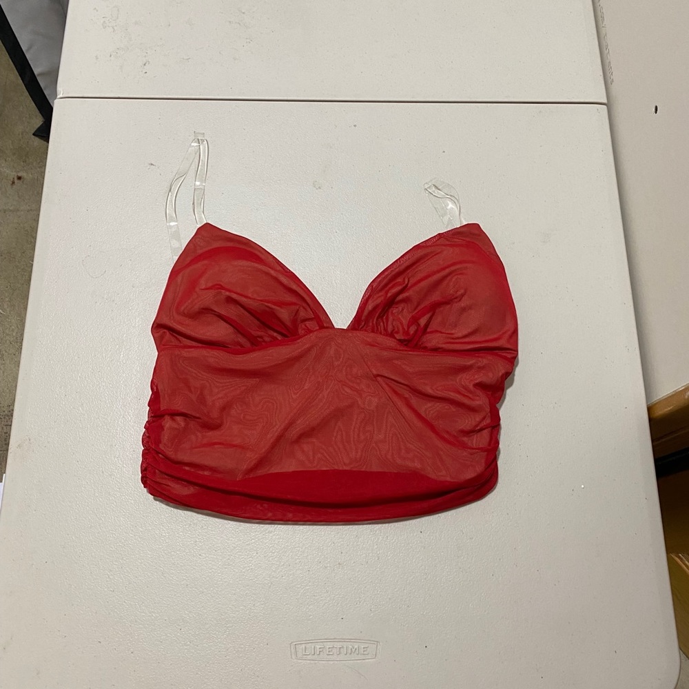 Fashion Nova Red Bustier Bralette crop top XL